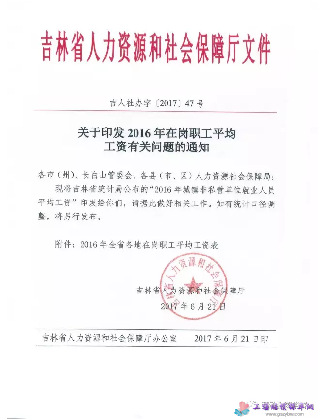 吉林省人社廳印發(fā)2016年在崗職工平均工資通知(含松原市2016年平均工資)第一頁 吉林省人社廳印發(fā)2016年在崗職工平均工資通知(含松原市2016年平均工資)第一頁